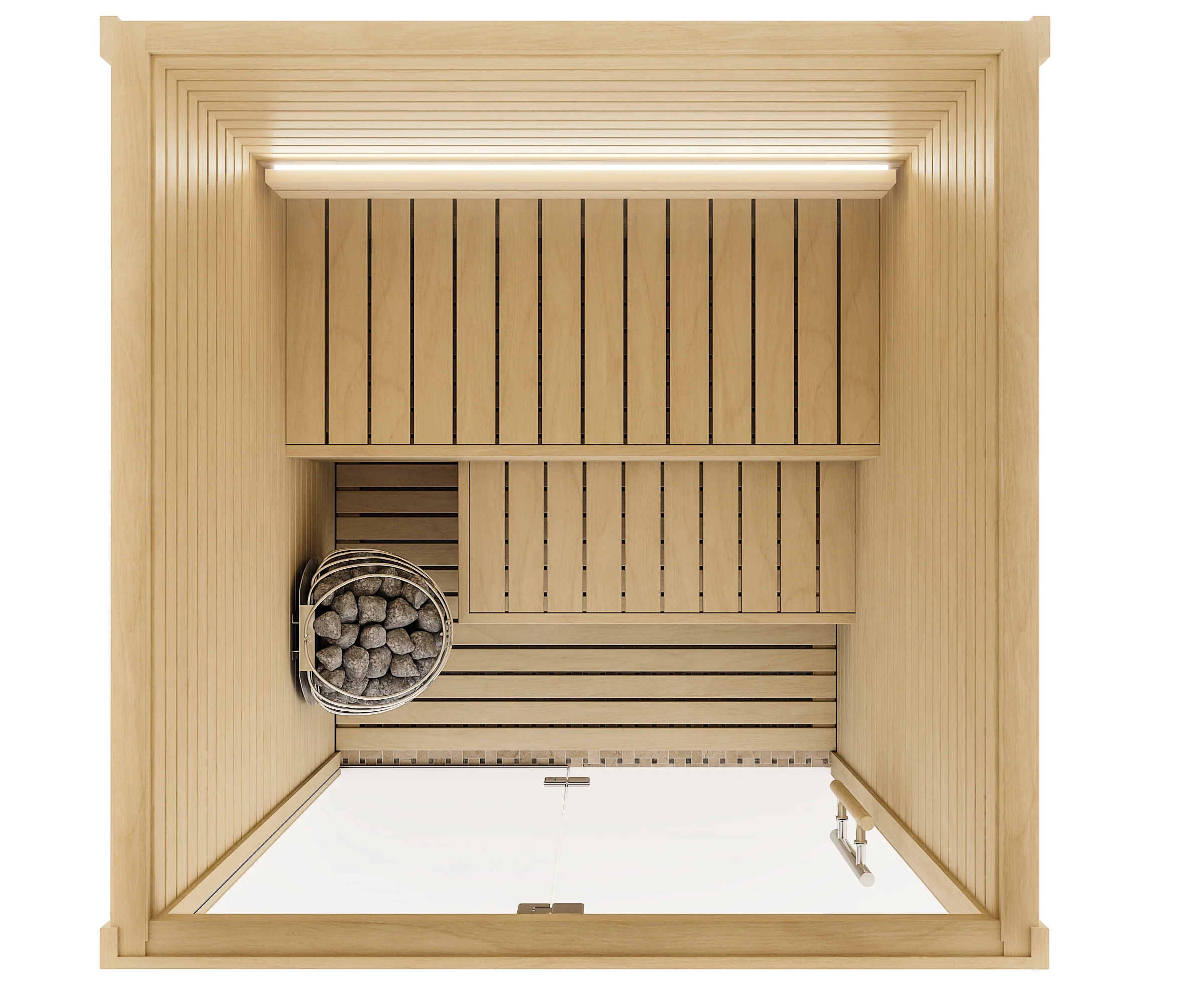 Auroom Cala Glass Aspen - 4 Person Traditional Sauna - Image 3
