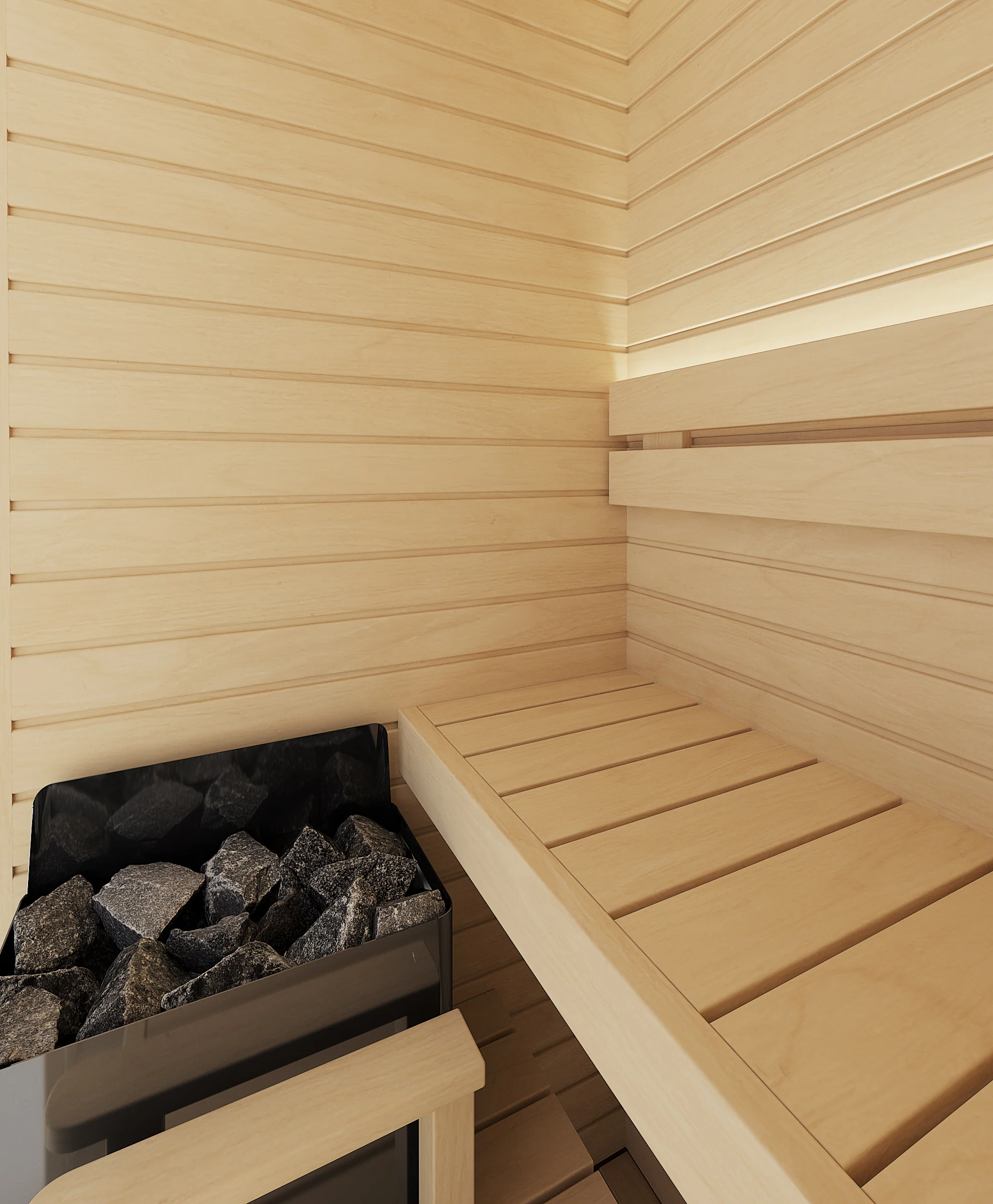 Auroom Cala Glass Aspen - 4 Person Traditional Sauna - Image 4