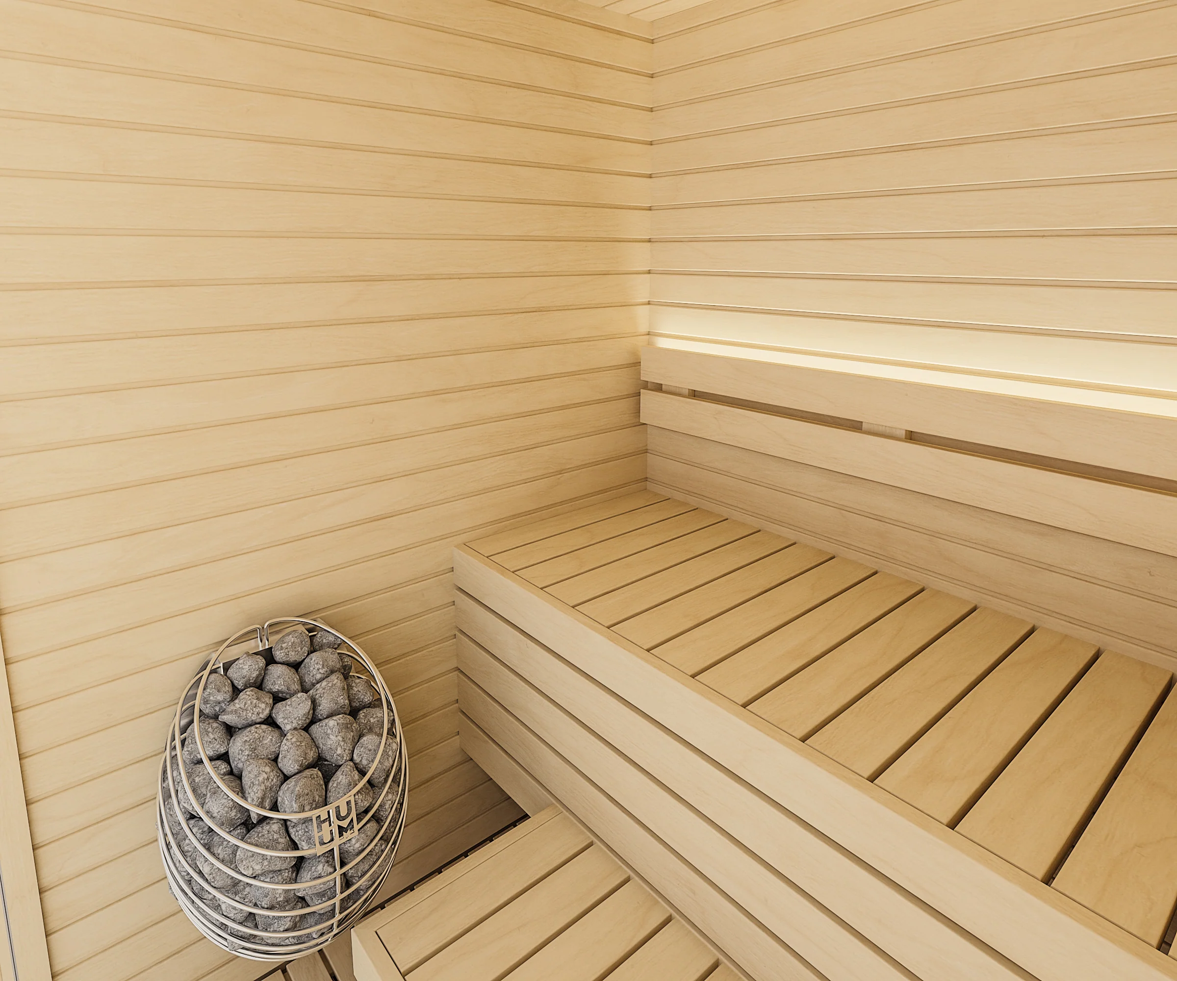 Auroom Cala Glass Aspen - 4 Person Traditional Sauna - Image 5