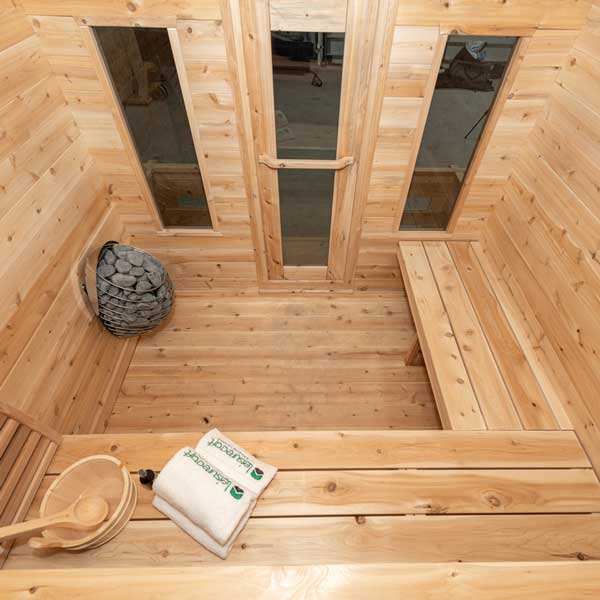 Dundalk CT Georgian Cabin 6 Person Sauna with Porch - Image 9