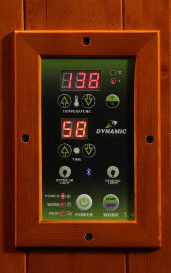 Golden Designs Dynamic Heming 2-Person Low EMF FAR Infrared Sauna | DYN-6225-02 (Corner Unit) - Image 4