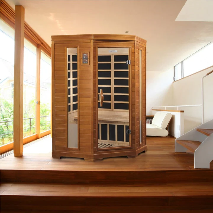 Golden Designs Dynamic Heming Elite 2-Person Ultra Low EMF FAR Infrared Sauna | DYN-6225-02 Elite (Corner Unit) - Image 2