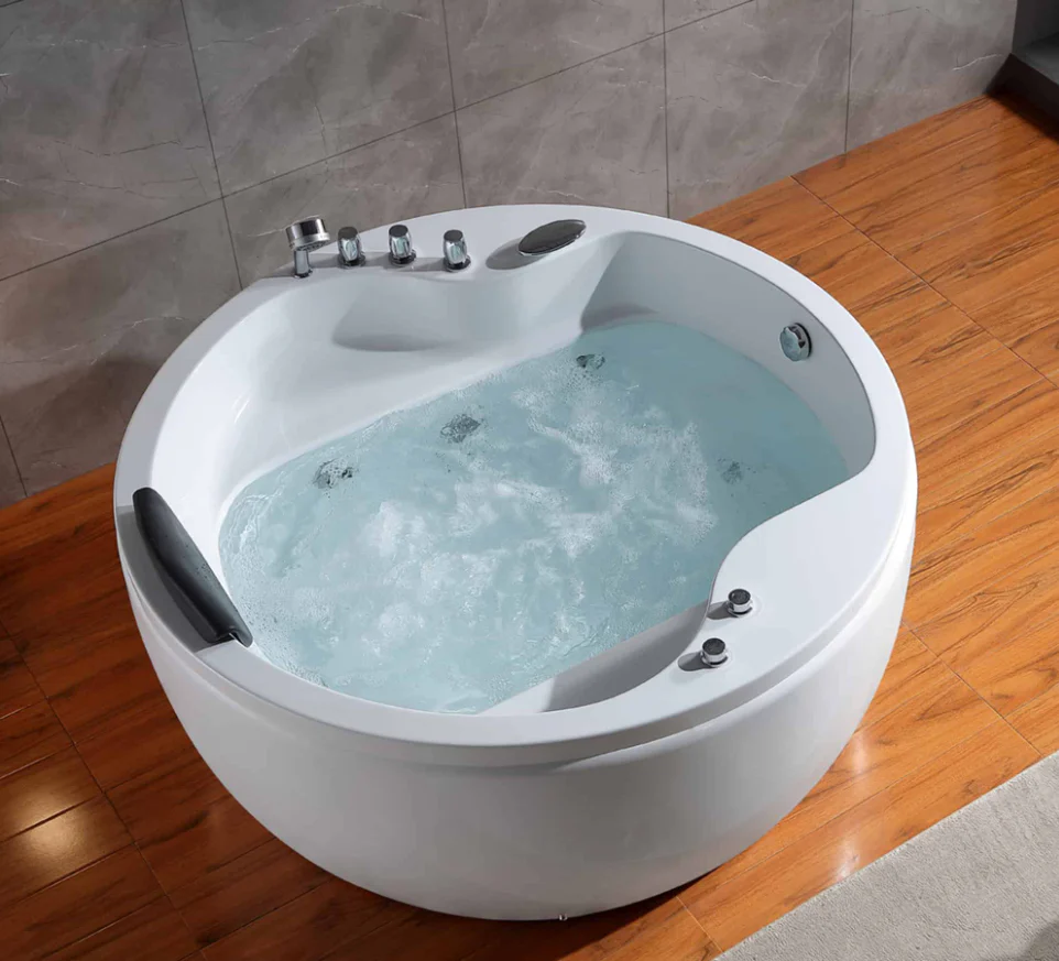Empava 59 in. Round Whirlpool Bathtub | EMPV-59JT005 - Image 2