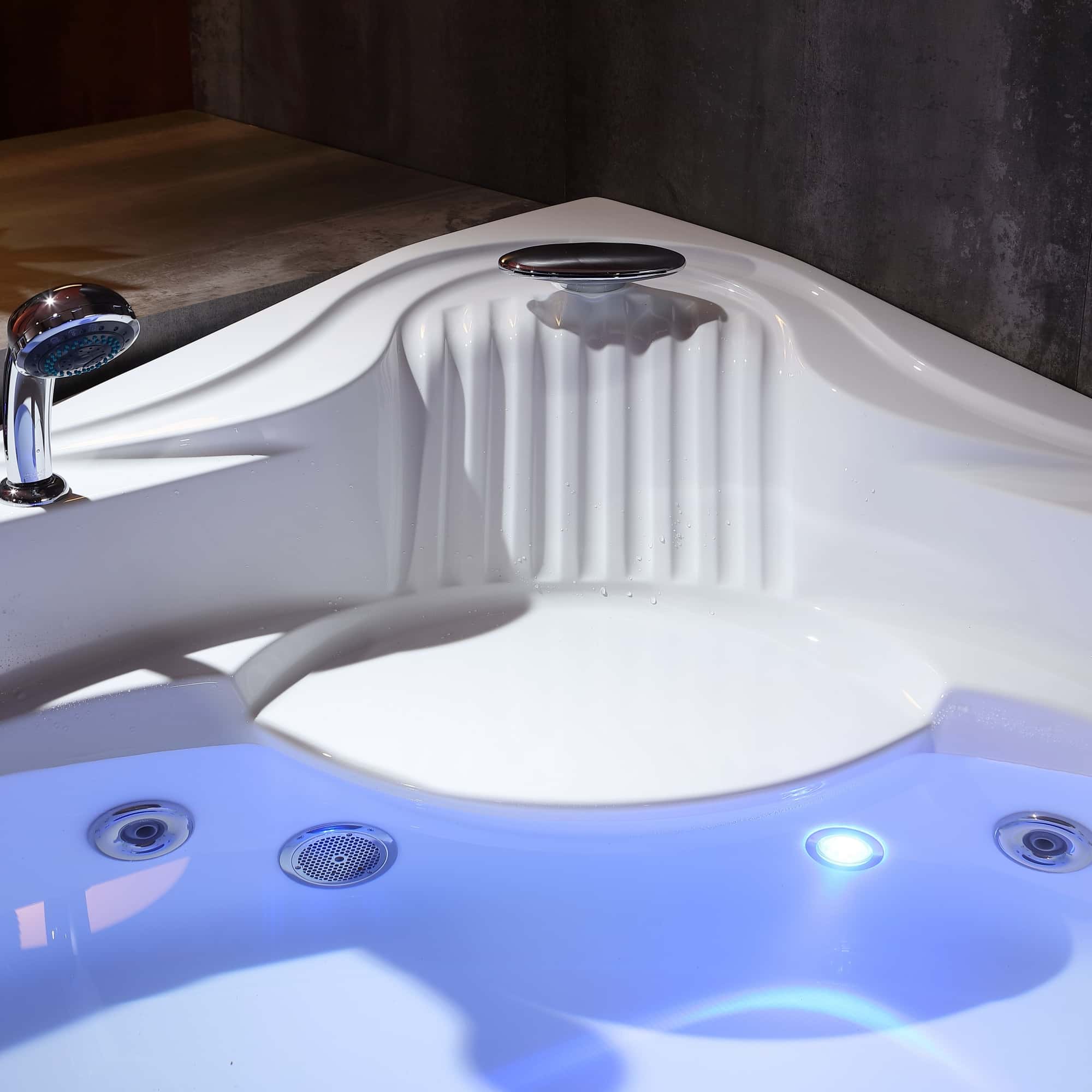 Empava 59 in. Whirlpool LED Corner Bathtub  | EMPV-59JT319LED - Image 9
