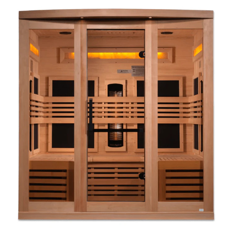 Golden Designs Reserve 6-Person Full Spectrum Infrared Sauna with Himalayan Salt Bar | GDI-8260-01 - Image 4
