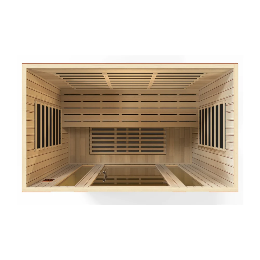Golden Designs Bergamo Elite 4-Person Ultra Low EMF FAR Infrared Sauna | DYN-6440-01 Elite - Image 5