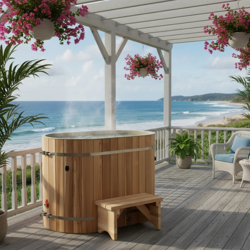 Golden Designs Dynamic Cold Therapy Barrel Tub in Pacific Cedar (TUB ONLY) - Image 5
