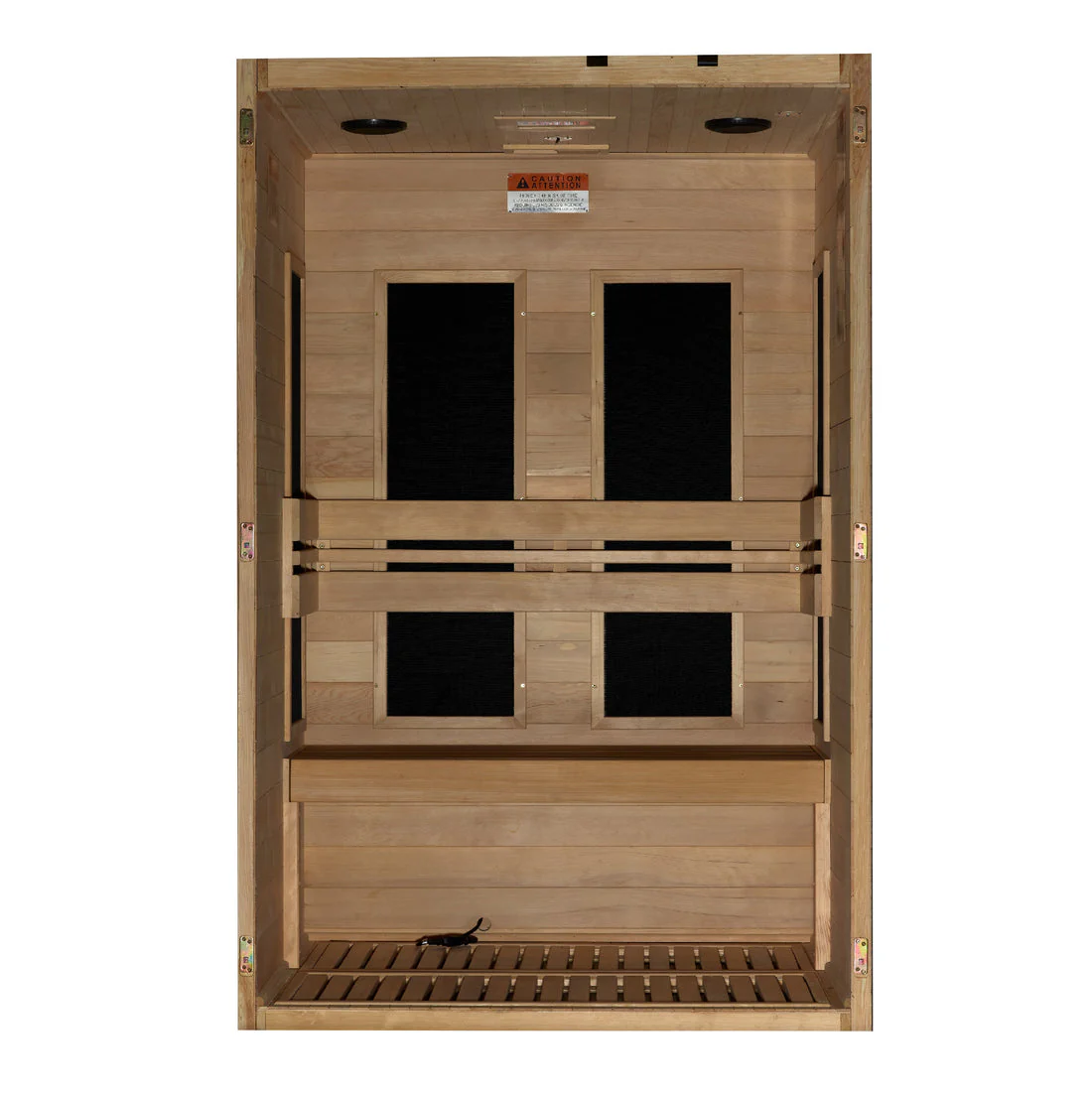 Golden Designs Lucca Elite 2-person Ultra Low EMF FAR Infrared Sauna with Canadian Hemlock - Image 8