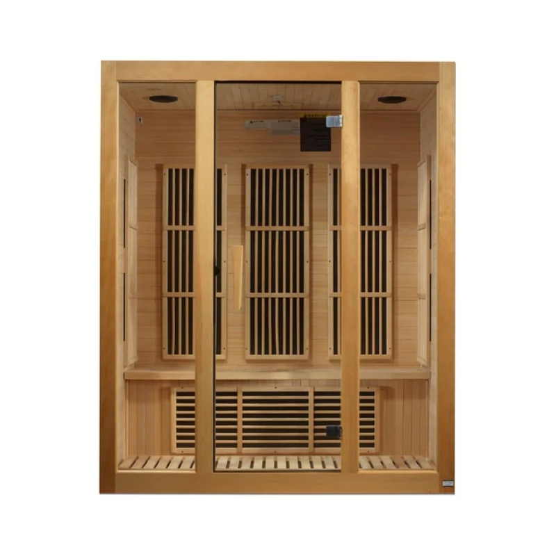 Golden Designs Maxxus Bellevue 3-Person Near Zero EMF FAR Infrared Sauna with Canadian Hemlock | MX-J306-01-ZF - Image 2