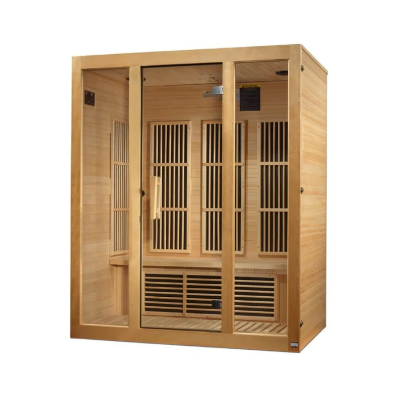 Golden Designs Maxxus Bellevue 3-Person Near Zero EMF FAR Infrared Sauna with Canadian Hemlock | MX-J306-01-ZF - Image 3