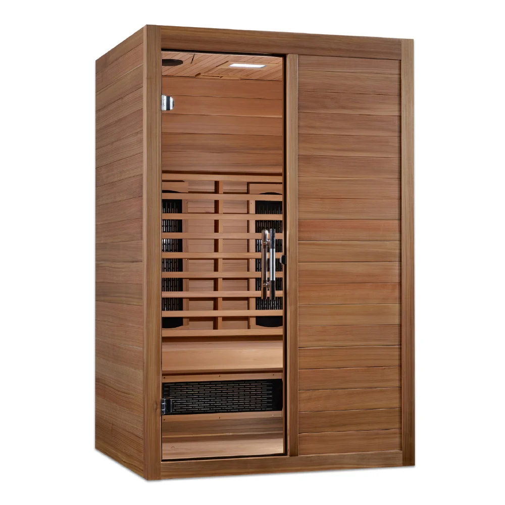 Golden Designs Maxxus S-Line 2-Person Full Spectrum Infrared Sauna with Pacific Cedar | MX-S206-01-FS-PC