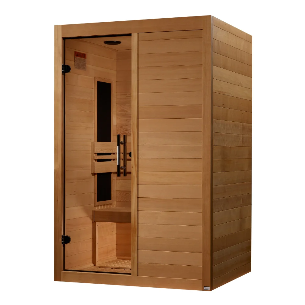 Golden Designs Maxxus S-Line 2-Person Low EMF FAR Infrared Sauna with Canadian Hemlock - Image 3