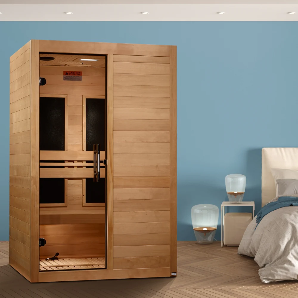 Golden Designs Maxxus S-Line 2-Person Low EMF FAR Infrared Sauna with Canadian Hemlock - Image 8