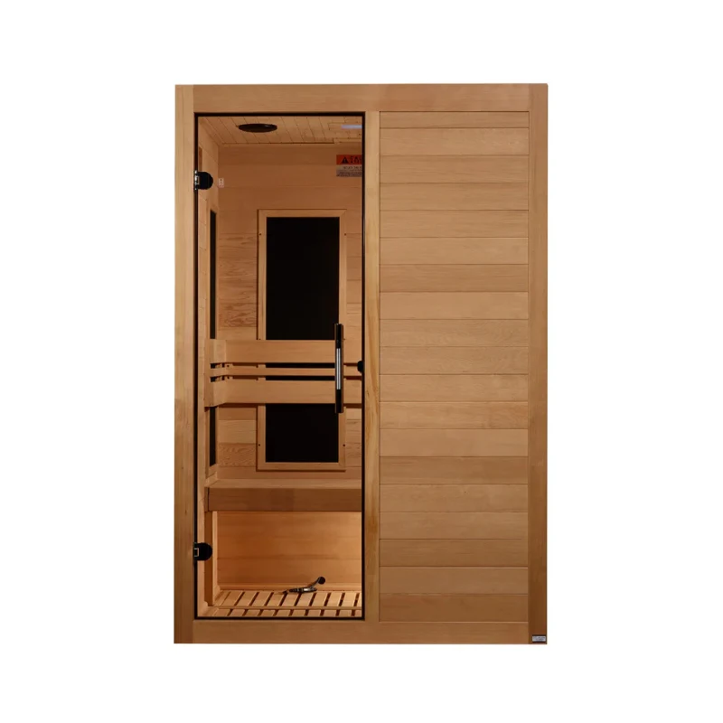 Golden Designs Maxxus S-Line 2-Person Ultra Low EMF FAR Infrared Sauna in Canadian Hemlock - Image 2