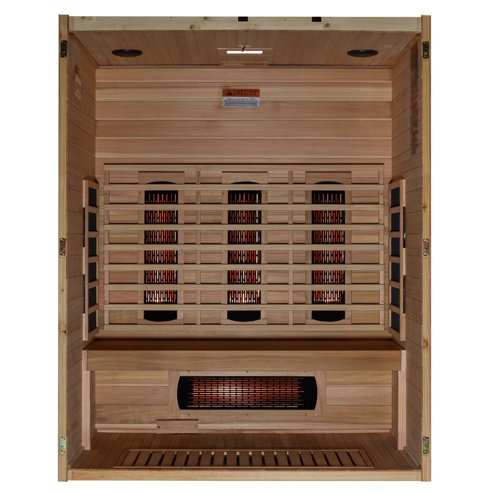 Golden Designs Maxxus S-Line 3-Person Full Spectrum Infrared Sauna with Pacific Cedar | MX-S306-01-FS-PC - Image 4