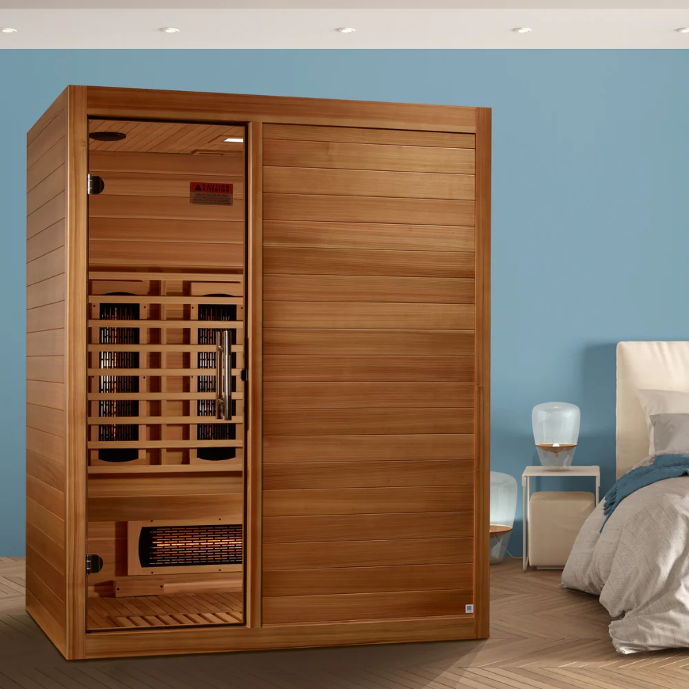 Golden Designs Maxxus S-Line 3-Person Full Spectrum Infrared Sauna with Pacific Cedar | MX-S306-01-FS-PC - Image 7