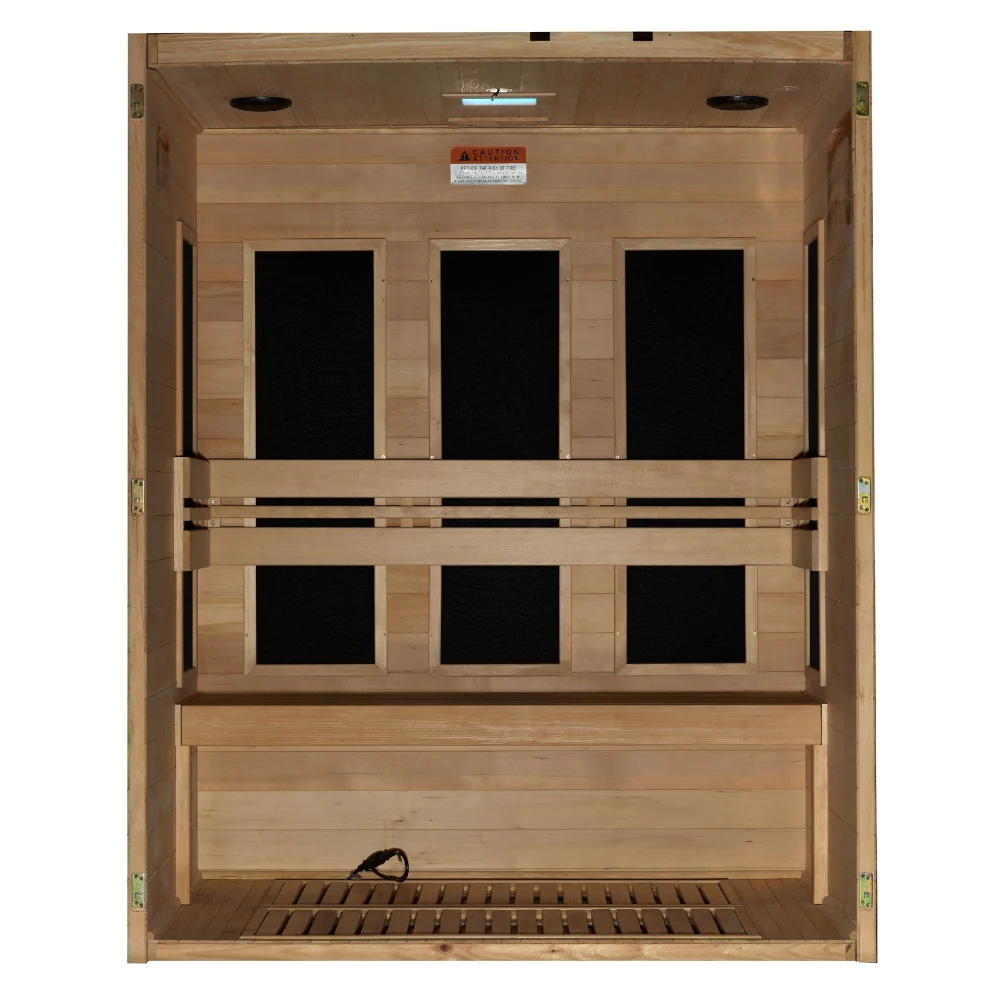 Golden Designs Maxxus S-Line 3-Person Low EMF FAR Infrared Sauna with Canadian Hemlock | MX-S306-01 - Image 4
