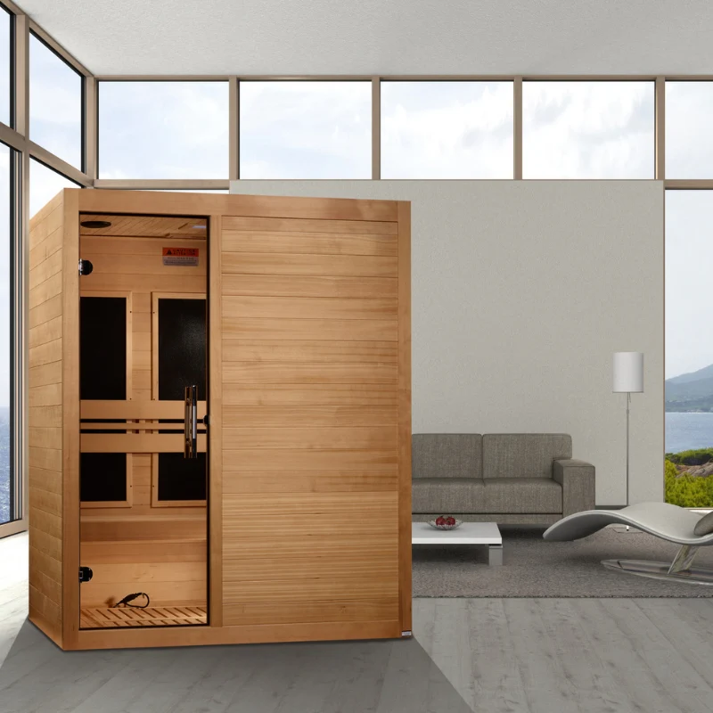Golden Designs Maxxus S-Line 3-Person Ultra Low EMF FAR Infrared Sauna with Canadian Hemlock | MX-S306-01 Elite - Image 7