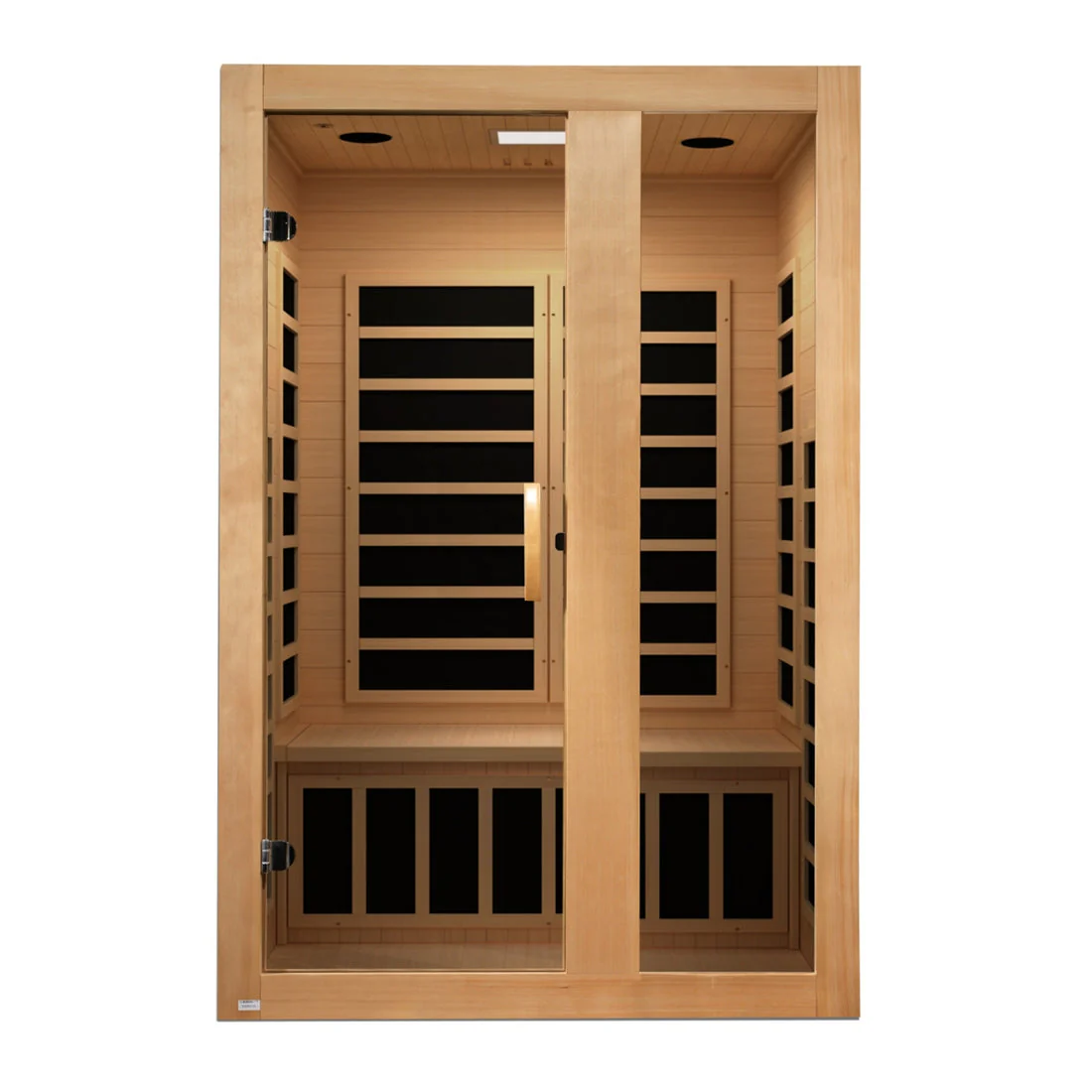 Golden Designs Serena 2-person Low EMF FAR Infrared Sauna with Canadian Hemlock - Image 2