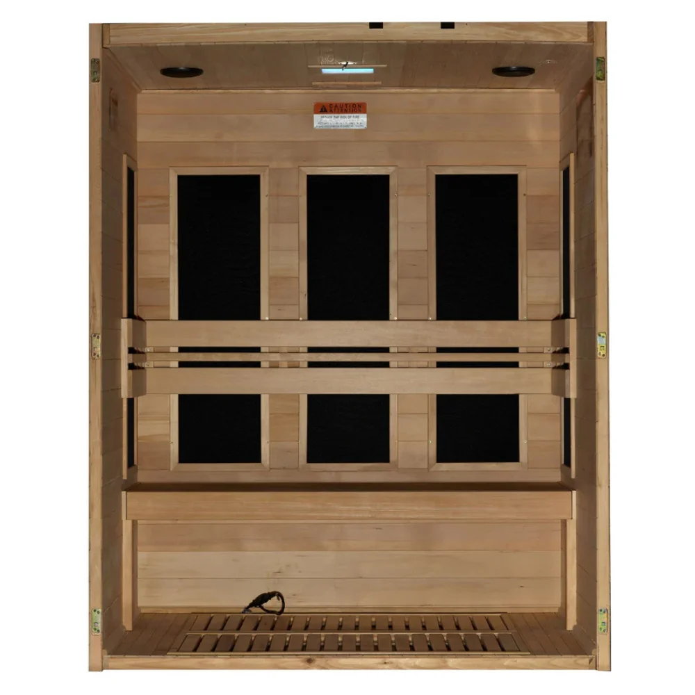 Golden Designs Toscana Elite 3-person Ultra Low EMF FAR Indoor Infrared Sauna - Image 4
