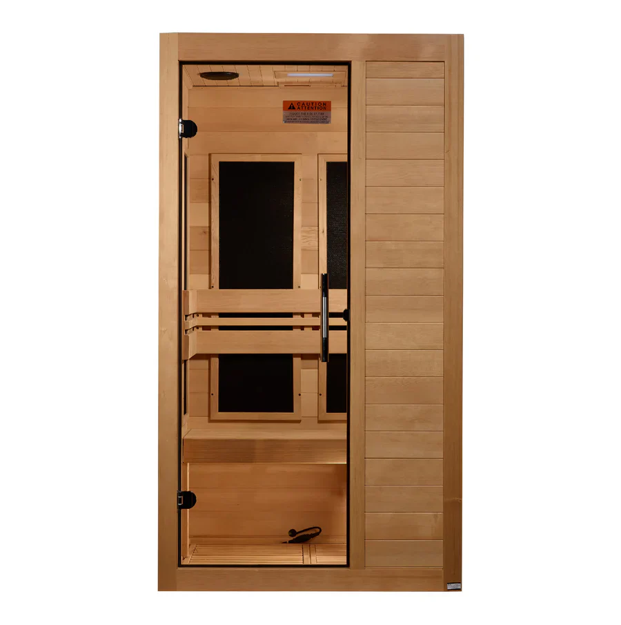 Golden Designs Veneto 1-2 Person Low EMF FAR Infrared Sauna with Canadian Hemlock - Image 3