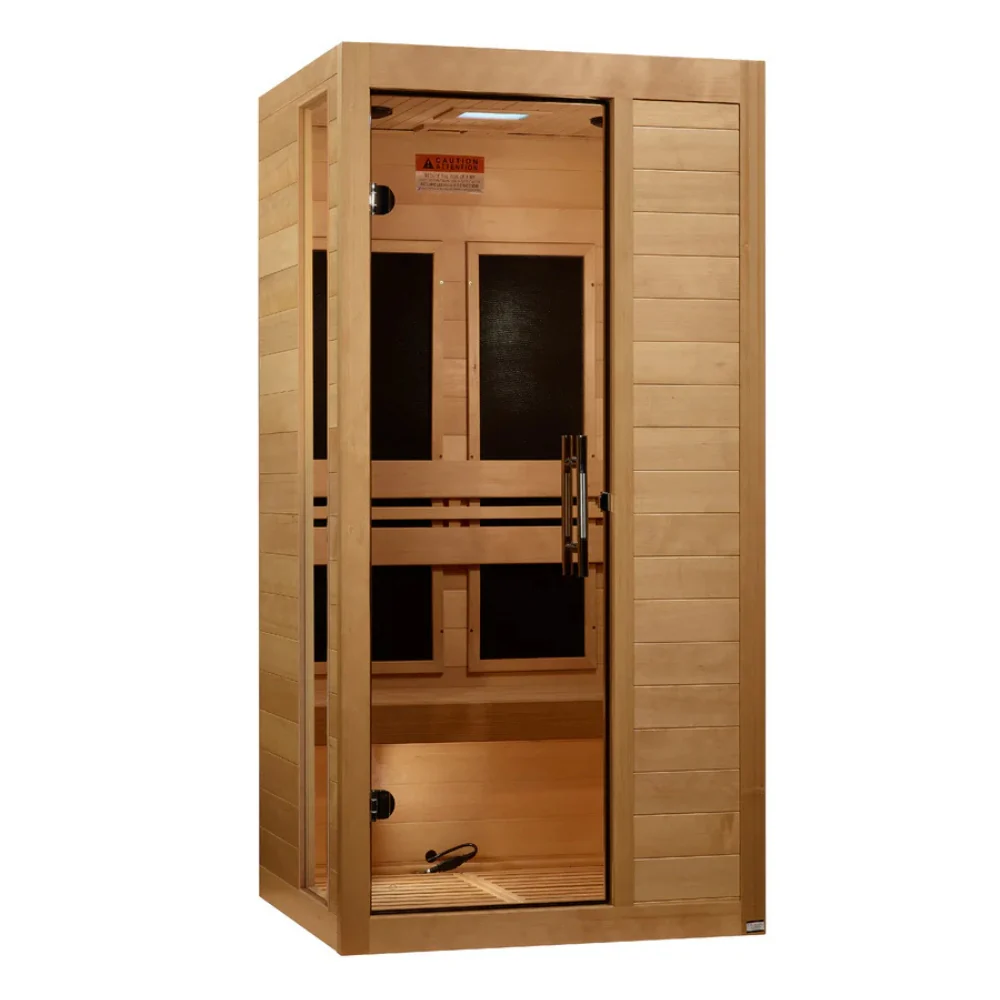 Golden Designs Veneto Elite 1-2 Person Ultra Low EMF FAR Infrared Sauna with Canadian Hemlock - Image 2