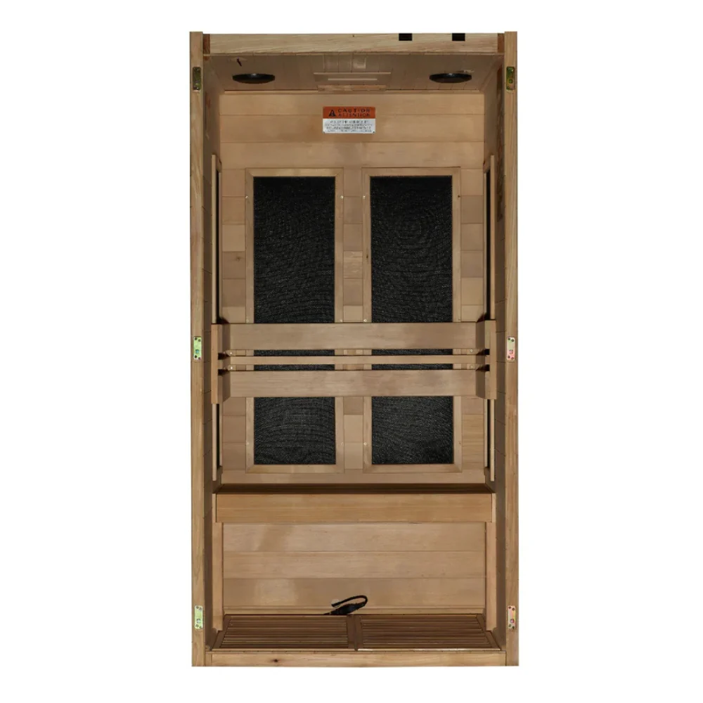 Golden Designs Veneto Elite 1-2 Person Ultra Low EMF FAR Infrared Sauna with Canadian Hemlock - Image 3