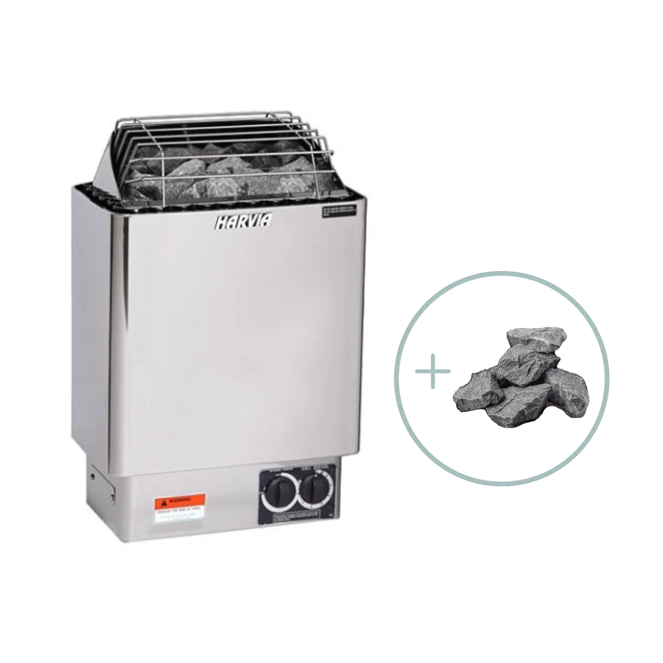 Harvia KIP60B 6kW Electric Sauna Heater with Built-In Controls Package