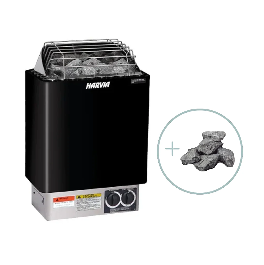 Harvia KIP60B 6kW Electric Sauna Heater with Built-In Controls Package - Image 2