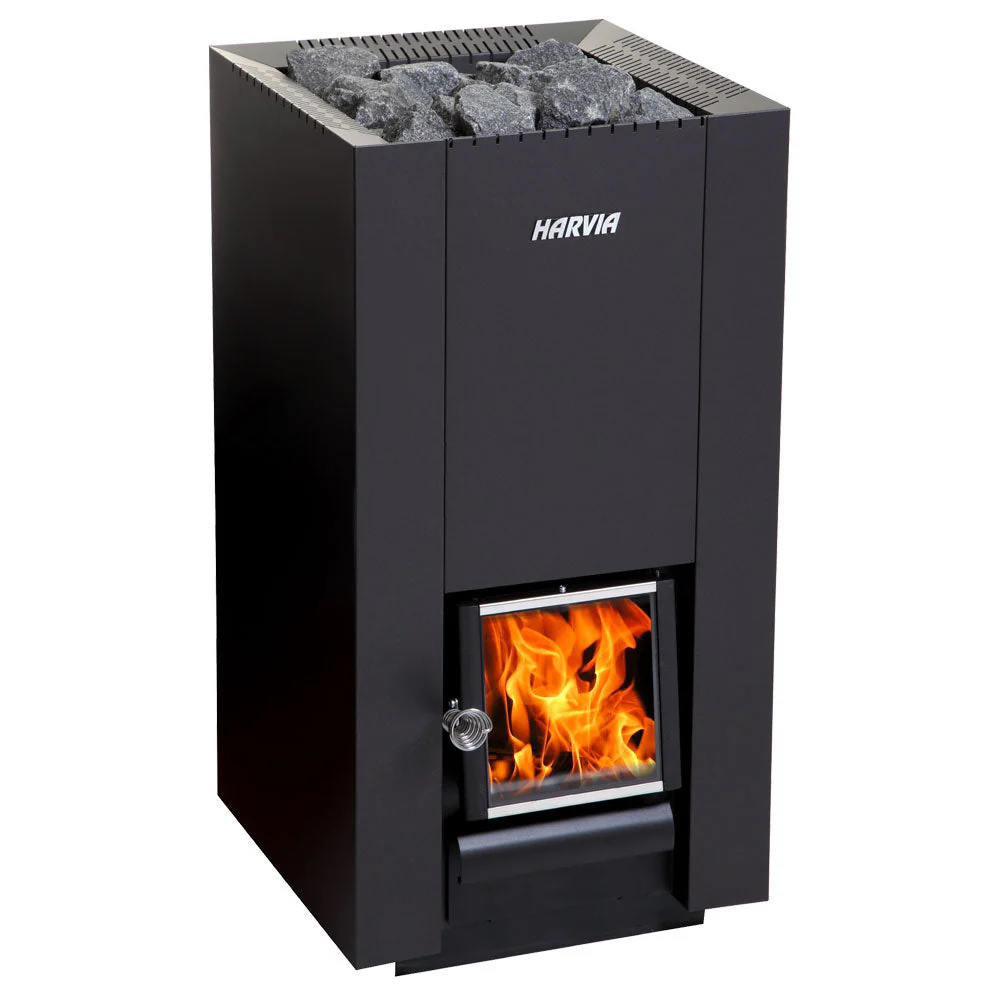 Harvia Linear 22 GreenFlame Series Wood Stove Sauna Heater Package - Image 3