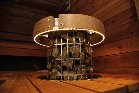 Harvia Safety Railing w/ LED-Lighting for Cilindro Half Series 6/8kW Sauna Heaters - Image 2