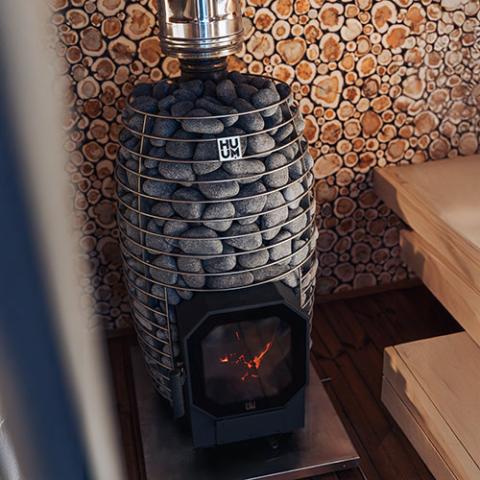 HUUM Hive Flow Mini LS 8.5kW Wood Burning Sauna Stove - Image 2