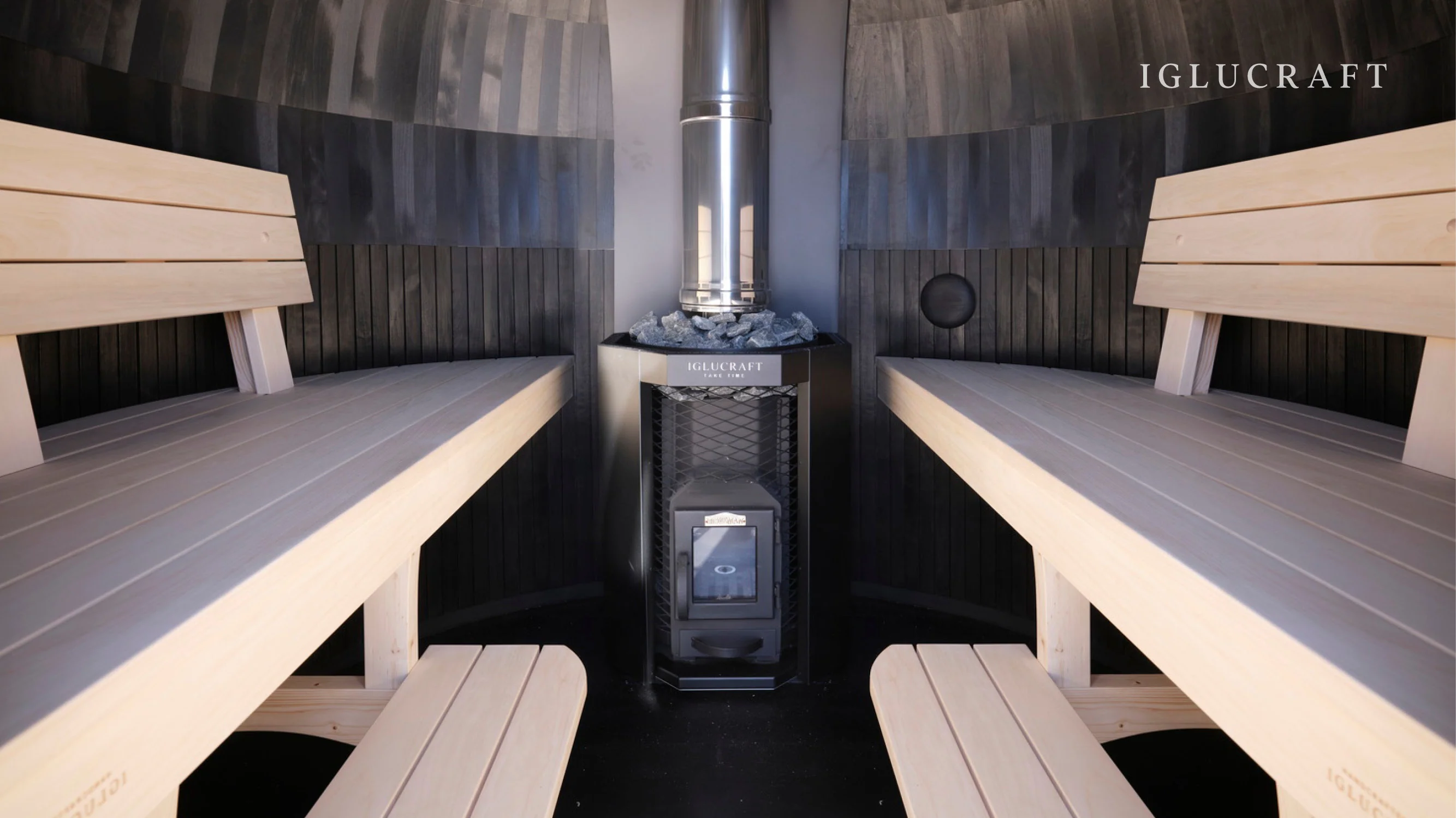 Iglucraft Triple Iglusauna 6-Person Fully Assembled Outdoor Sauna - Image 6