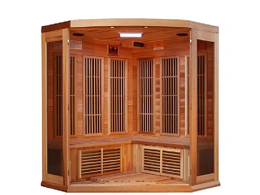 Golden Designs Maxxus 3-Person Corner FAR Infrared Sauna Carbon Low EMF with Canadian Red Cedar | MX-K356-01 CED - Image 4