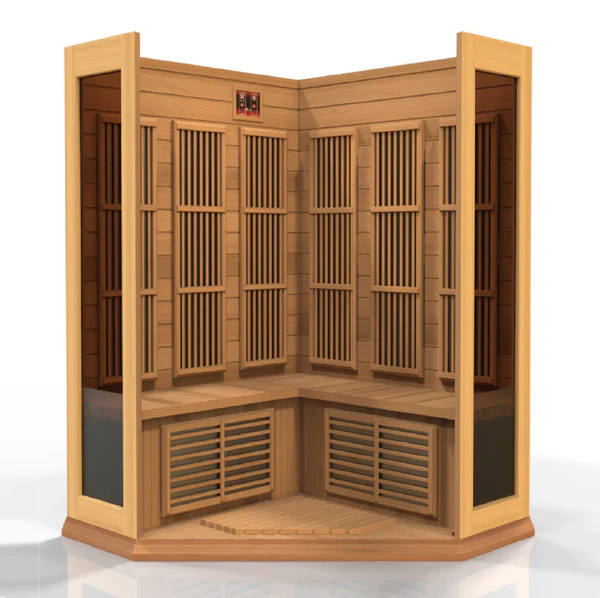 Golden Designs Maxxus 3-Person Corner FAR Infrared Sauna Carbon Low EMF with Canadian Red Cedar | MX-K356-01 CED - Image 6