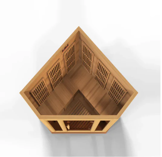 Golden Designs Maxxus 3-Person Corner FAR Infrared Sauna Carbon Low EMF with Canadian Red Cedar | MX-K356-01 CED - Image 7