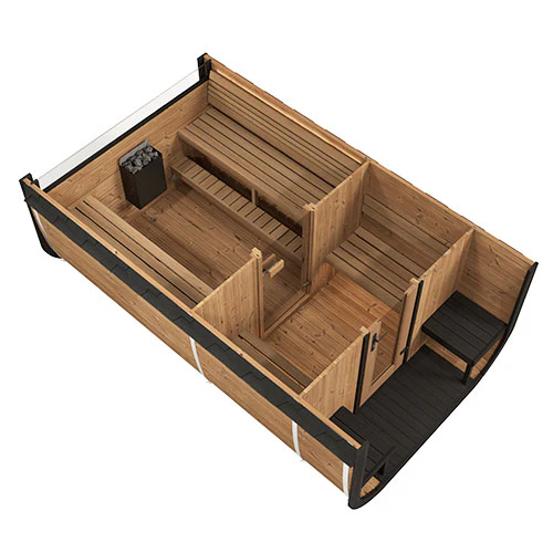 SaunaLife CL12GCP 8-Person Cube Series Outdoor Home Sauna Kit - Image 14