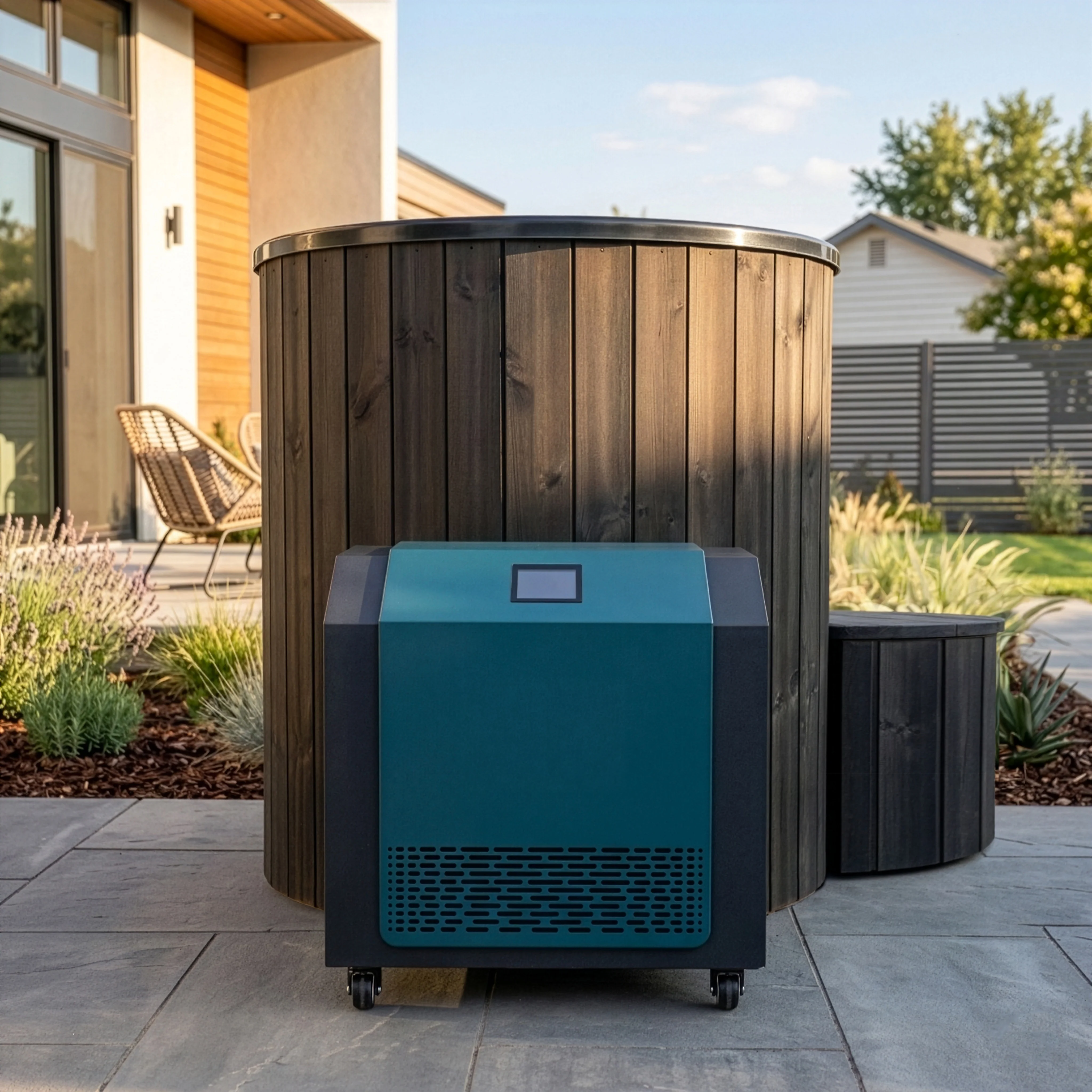 SaunaLife S1 1-Person Cold Plunge Tub and Chiller Heater Package - Image 3