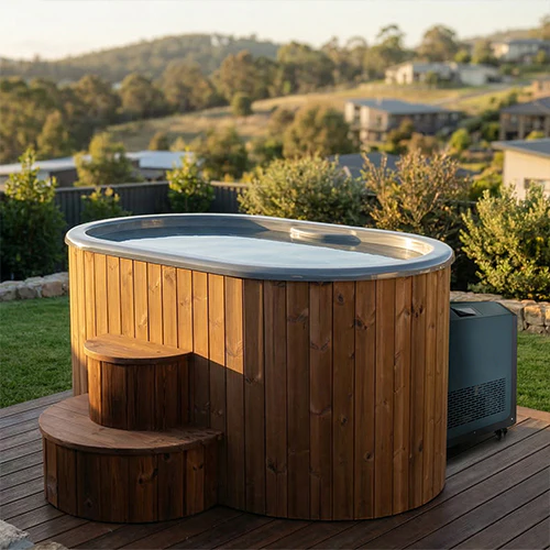 SaunaLife S2 2-Person Cold Plunge Tub and Chiller Heater Package - Image 11