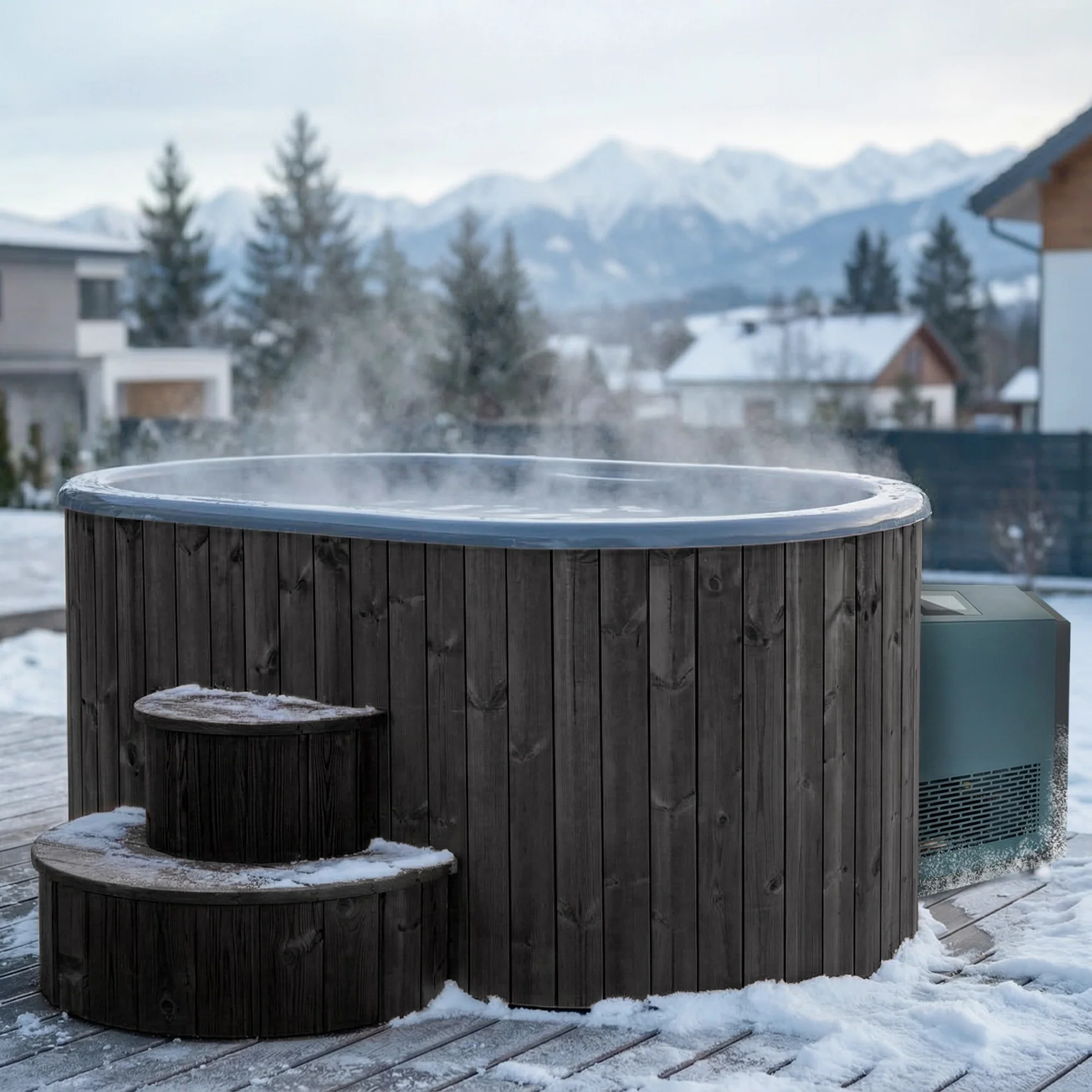 SaunaLife S2 2-Person Cold Plunge Tub and Chiller Heater Package - Image 7
