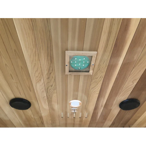 Sunray Roslyn 4-Person Cedar Sauna with Carbon Heaters and Side Bench Seating - Image 11