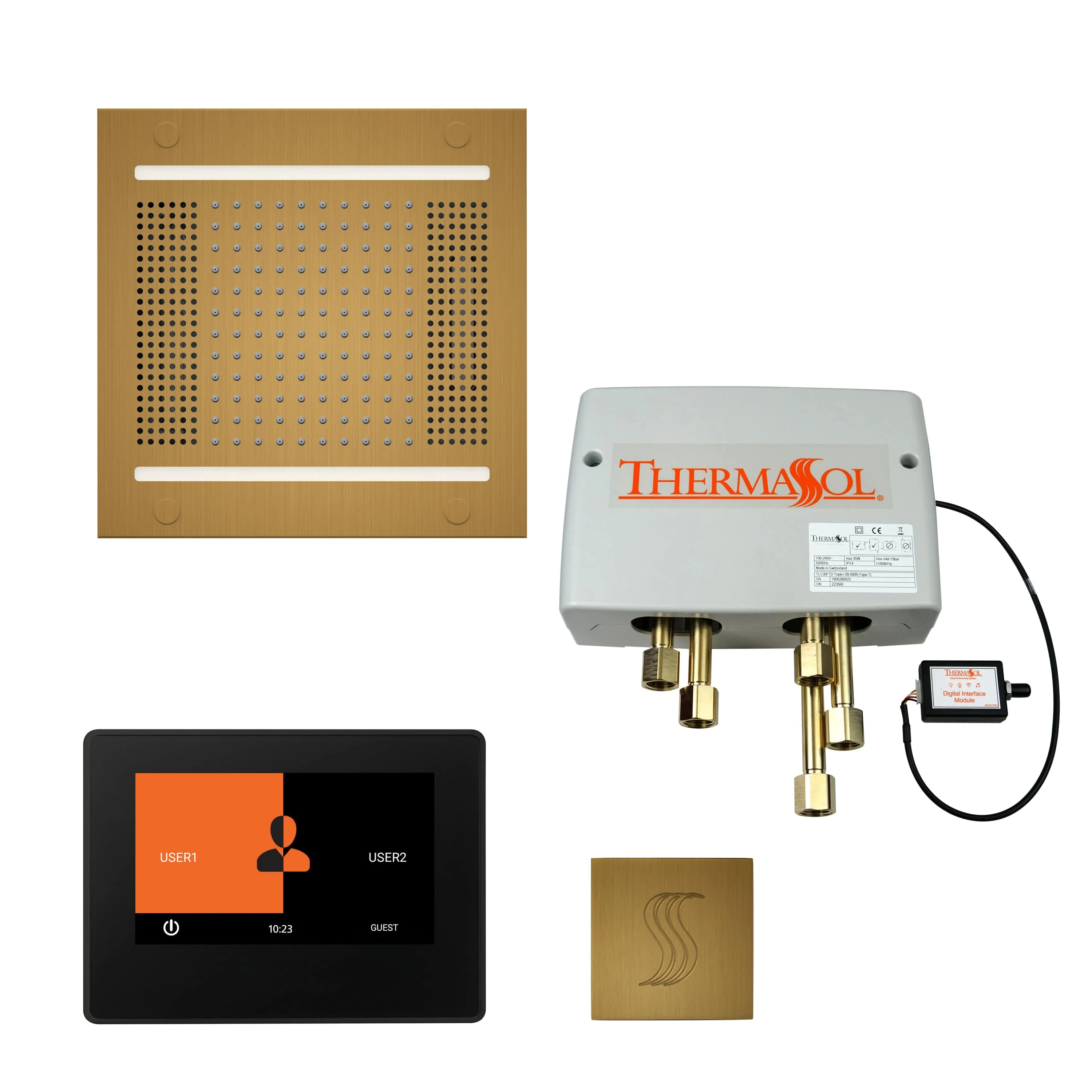 ThermaSol The Total Wellness Hydrovive14 Package with 7" ThermaTouch and Square
