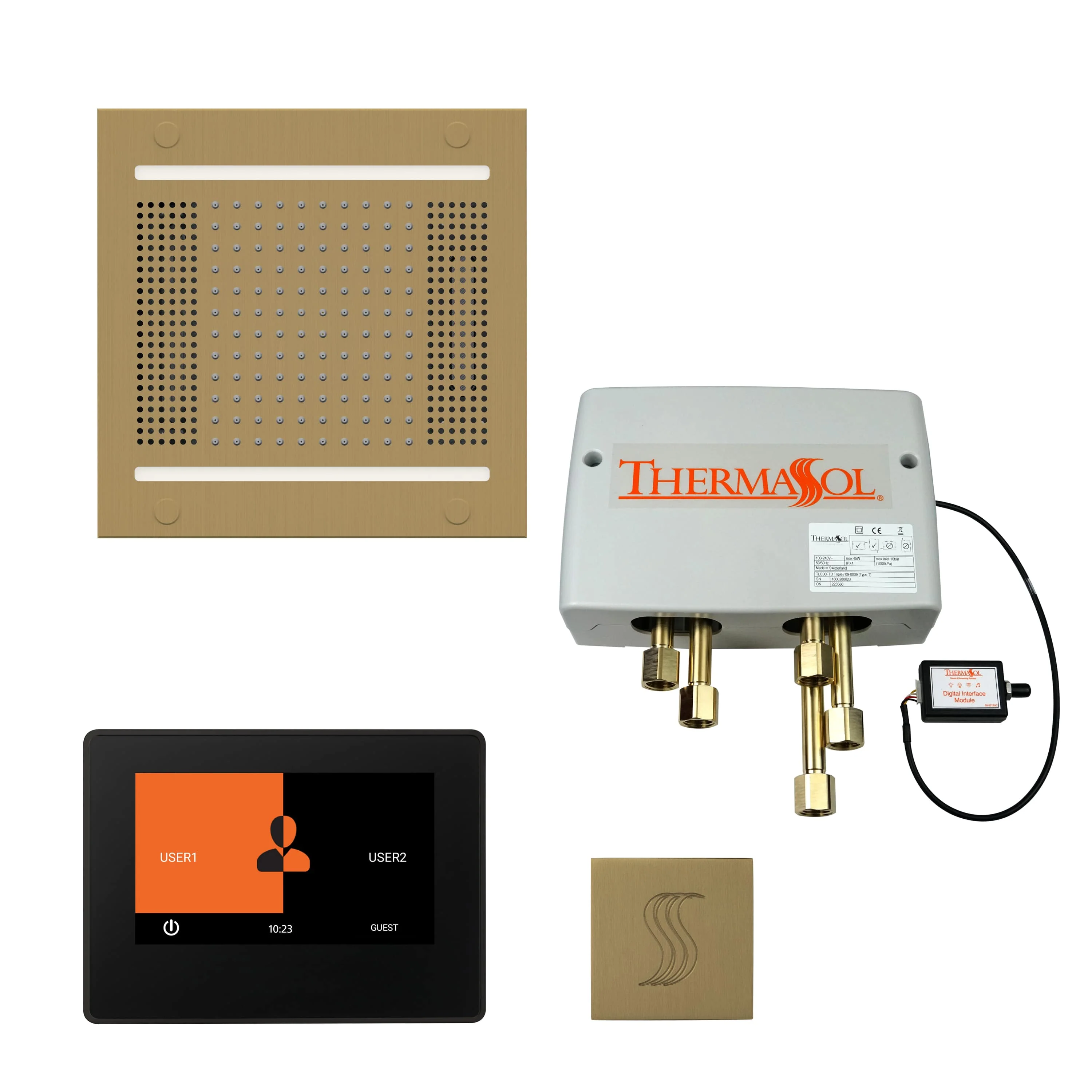 ThermaSol The Total Wellness Hydrovive14 Package with 7" ThermaTouch and Square - Image 12