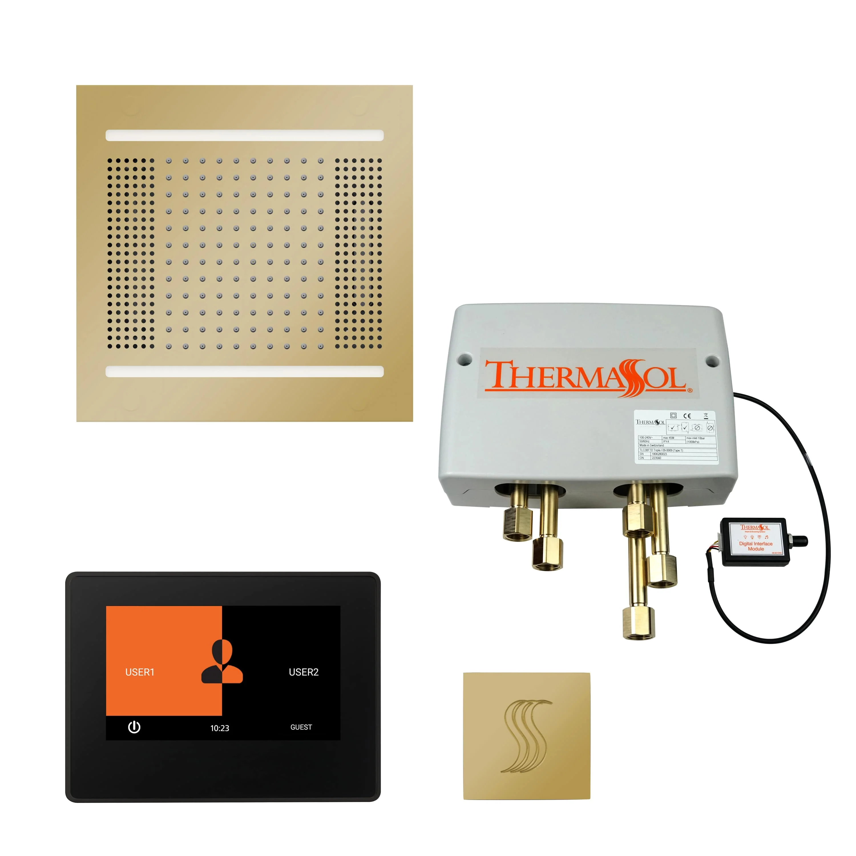 ThermaSol The Total Wellness Hydrovive14 Package with 7" ThermaTouch and Square - Image 15