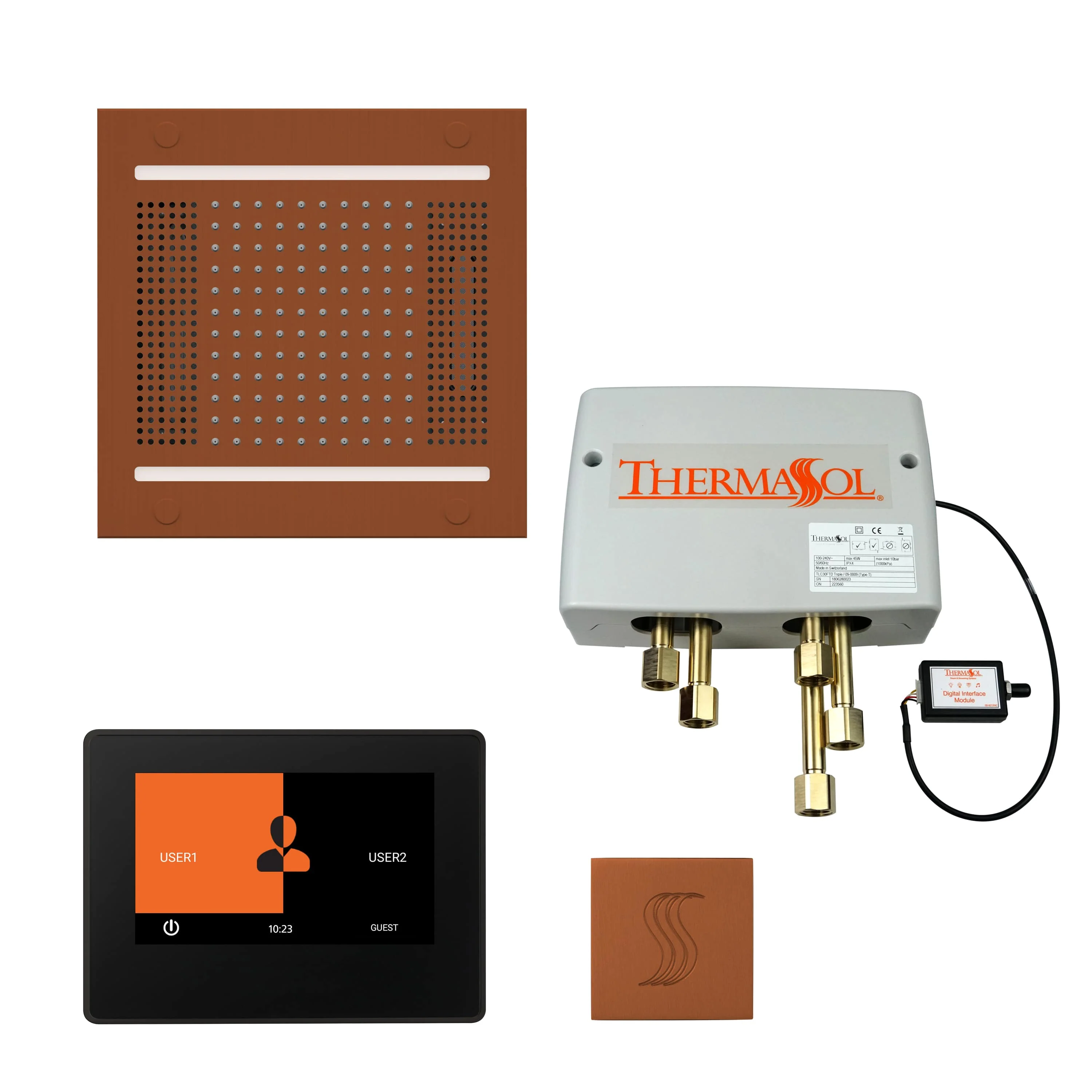 ThermaSol The Total Wellness Hydrovive14 Package with 7" ThermaTouch and Square - Image 2