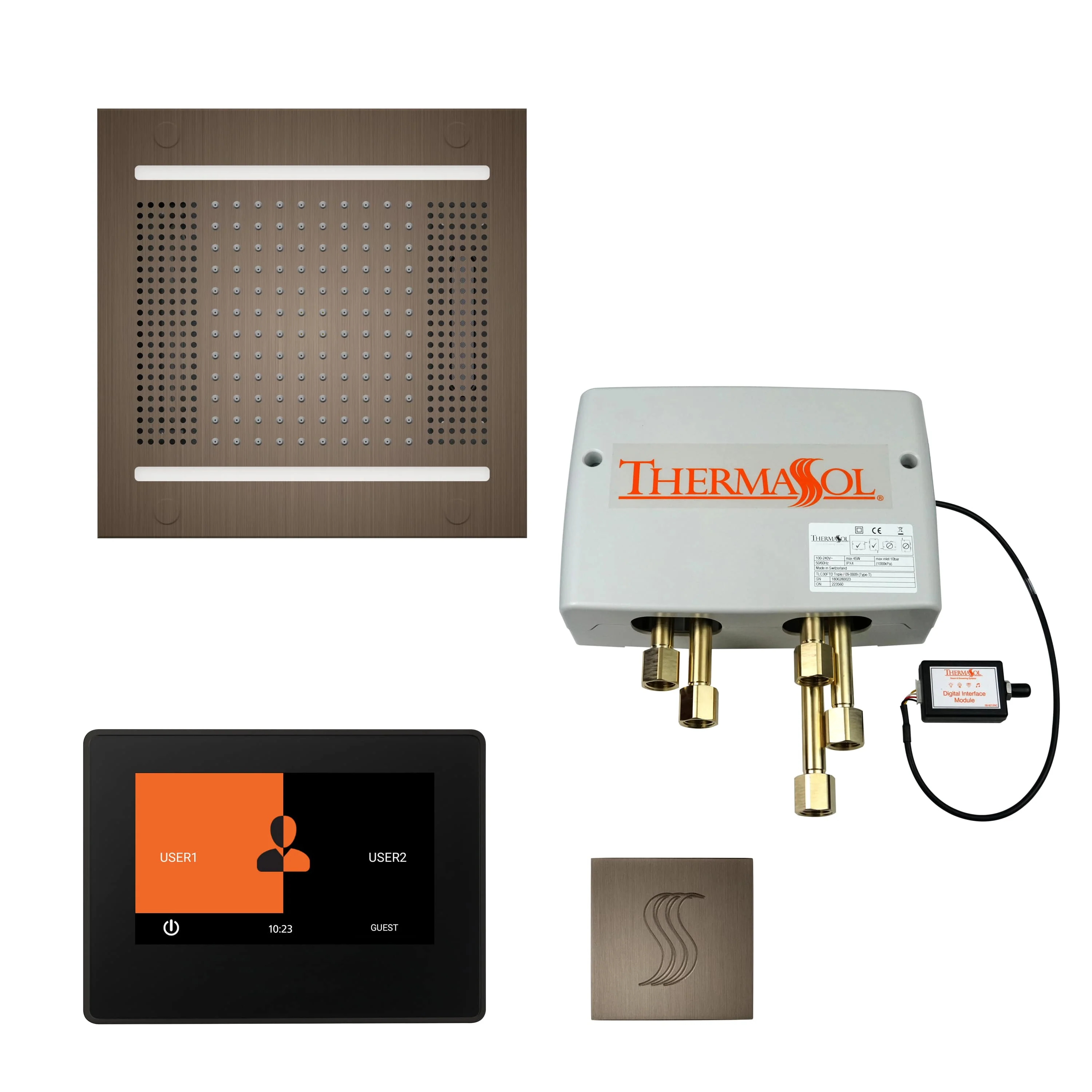 ThermaSol The Total Wellness Hydrovive14 Package with 7" ThermaTouch and Square - Image 3