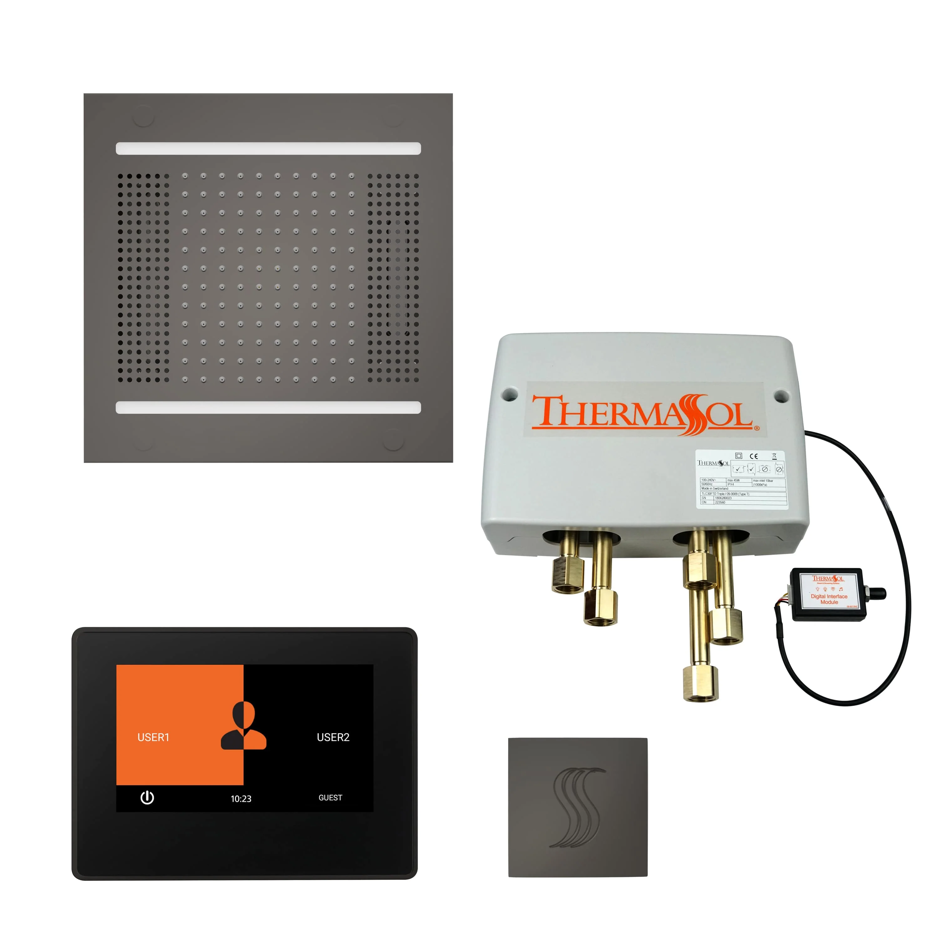 ThermaSol The Total Wellness Hydrovive14 Package with 7" ThermaTouch and Square - Image 4