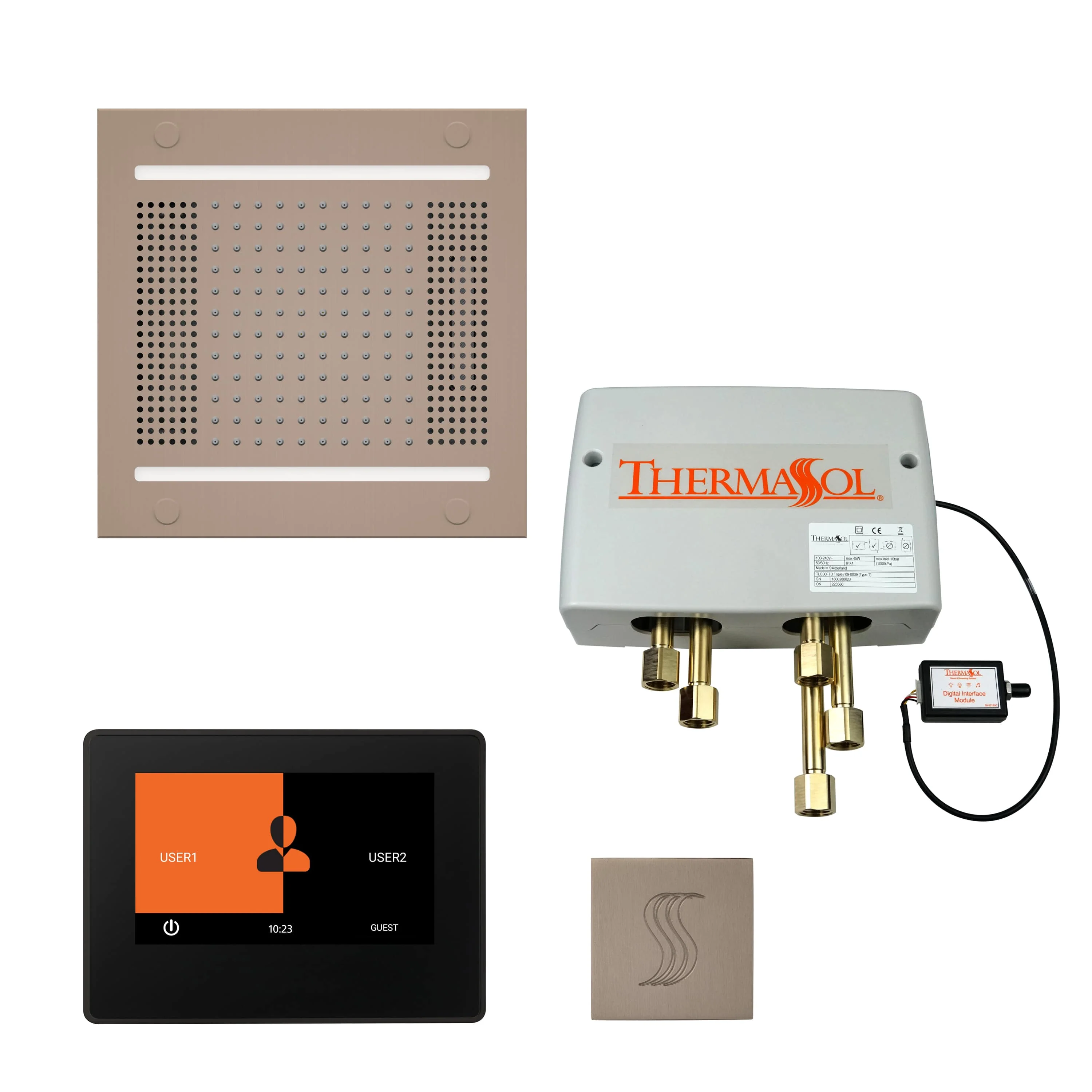 ThermaSol The Total Wellness Hydrovive14 Package with 7" ThermaTouch and Square - Image 9