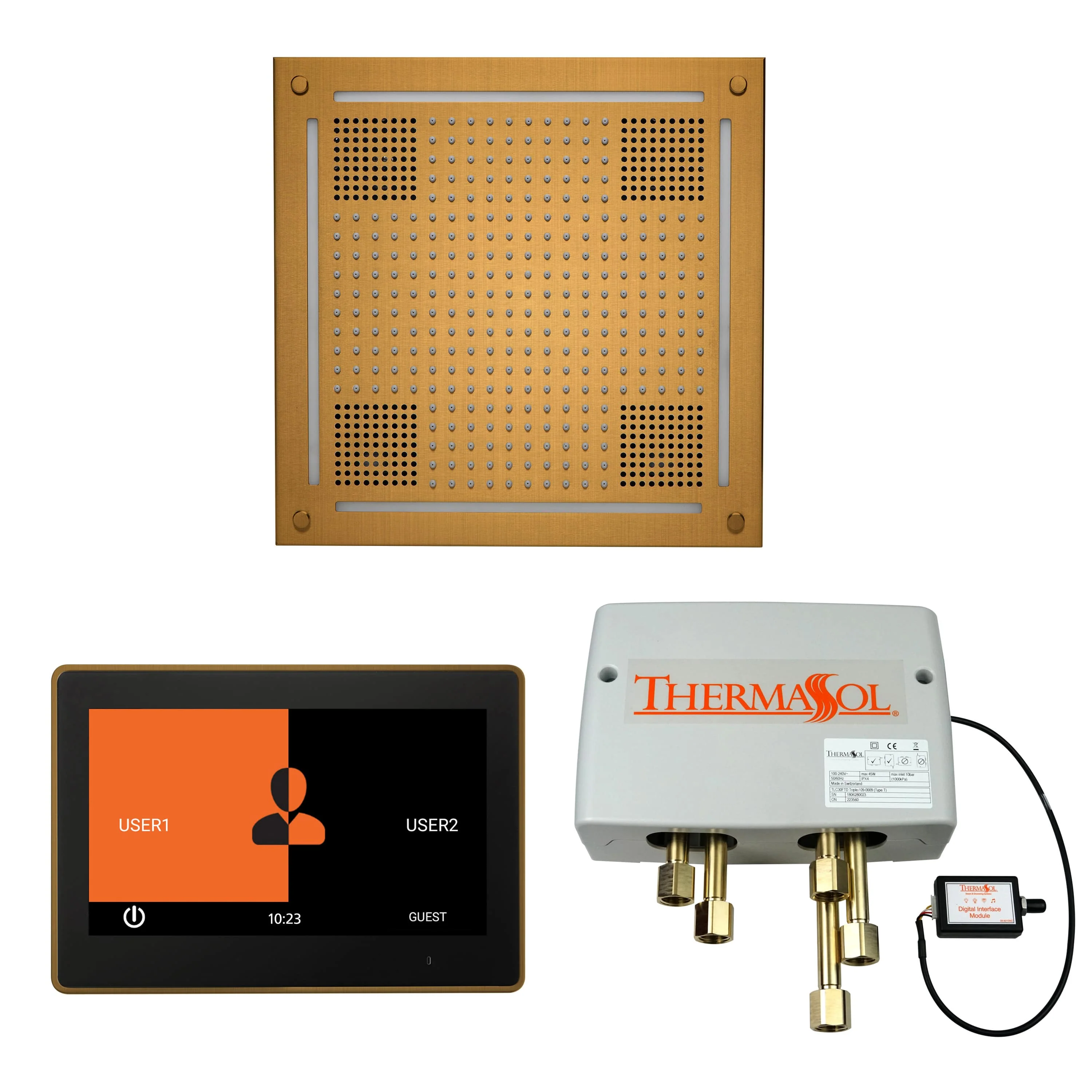 ThermaSol The Wellness Hydrovive Shower Package with 10" ThermaTouch Square - Image 3