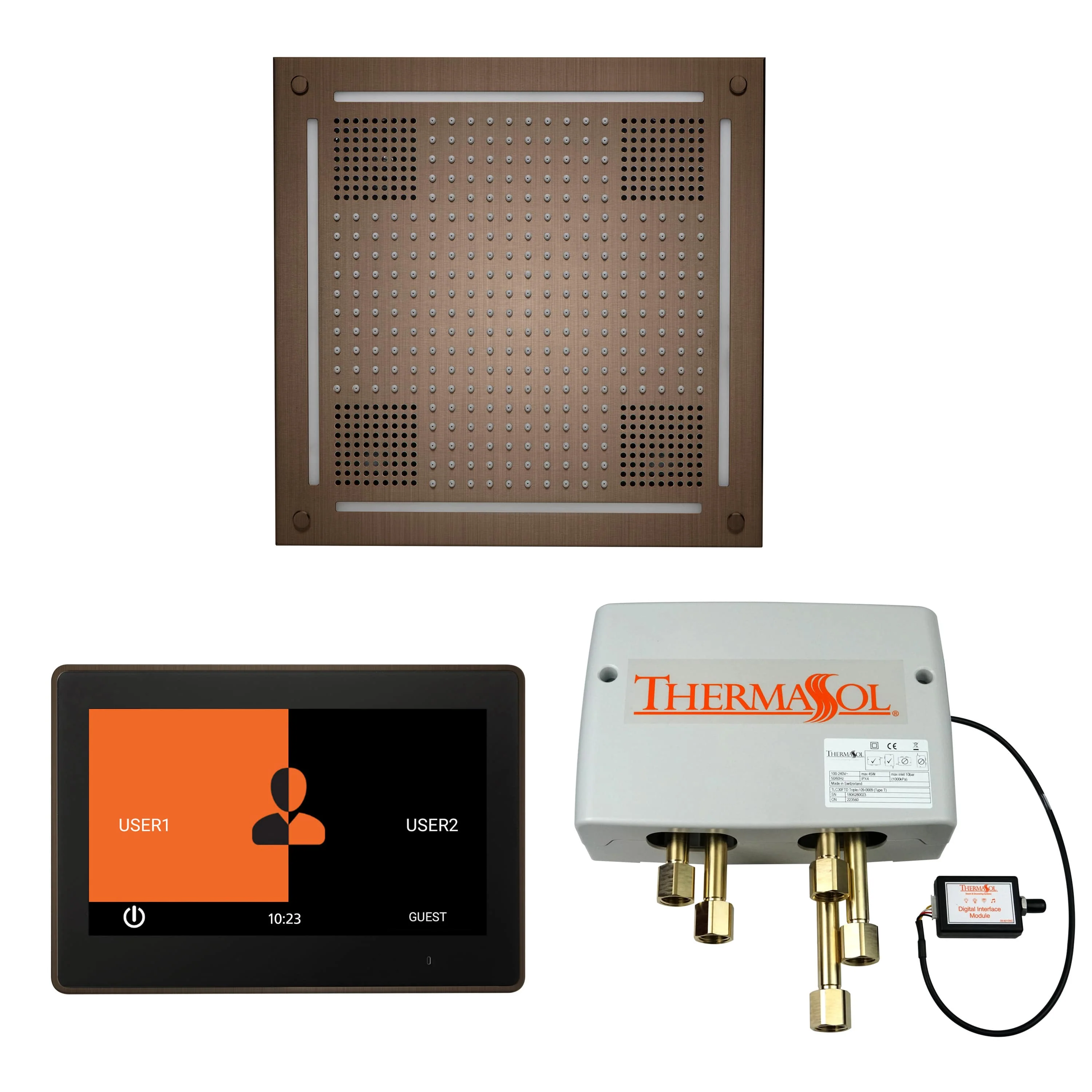 ThermaSol The Wellness Hydrovive Shower Package with 10" ThermaTouch Square - Image 5